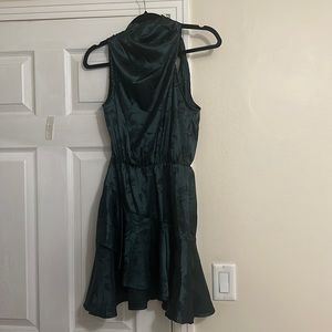 Formal emerald green mini dress